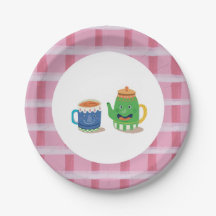 Tea Party Birthday Paper Plate