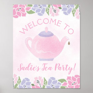 Tea Party Birthday Party Welcome Sign