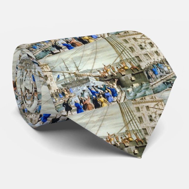 Tea Party Boston 1773 Tie (Rolled)