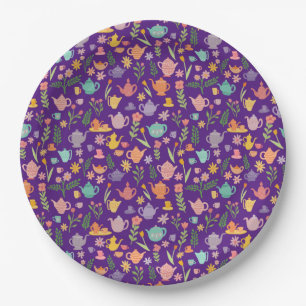 Tea Party Bridal Easter Birthday Spring Floral Paper Plate
