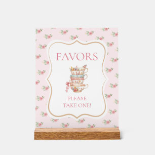 Tea Party Bridal Shower Favour Acrylic Sign