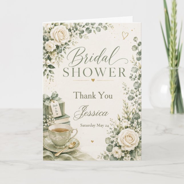 Tea Party Bridal Shower Invitation (Front)