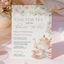 Tea Party Bridal Shower Invitation
