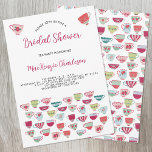 Tea Party Bridal Shower Invitation<br><div class="desc">Celebrate the bride-to-be with a fun and chic bridal shower tea party! This retro teacup design sets the perfect tone for an afternoon of giggles, tea sipping, and celebration. Featuring a cute and playful teacup design in bright colours, this invitation is sure to bring a smile to your guests' faces....</div>