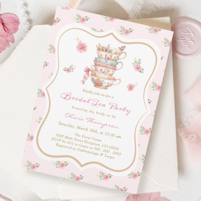 Tea Party Bridal Shower Invitation (Creator Uploaded)