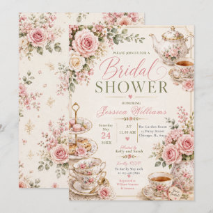 Tea Party Bridal Shower Invitation