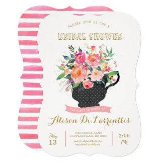 tea party bridal shower invites