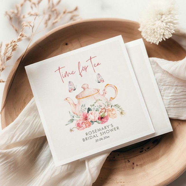 Tea Party Bridal Shower Napkin (Creator Uploaded)