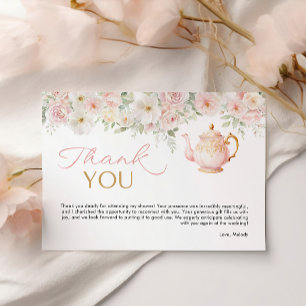 Tea Party Bridal Shower Thank You Card