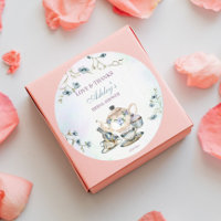 Tea party bridal shower thank you favour