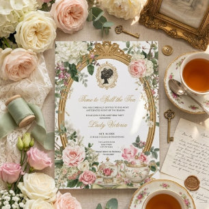 Tea Party Bridal Shower   Time to Spill the Tea Invitation