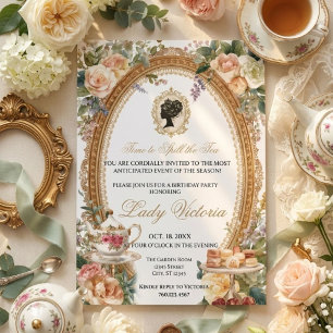 Tea Party Bridal Shower   Time to Spill the Tea Invitation