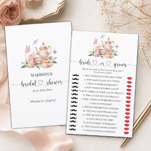 Tea Party Bride or Groom Bridal Shower Game