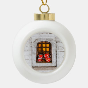 Tea Party Ceramic Ball Christmas Ornament