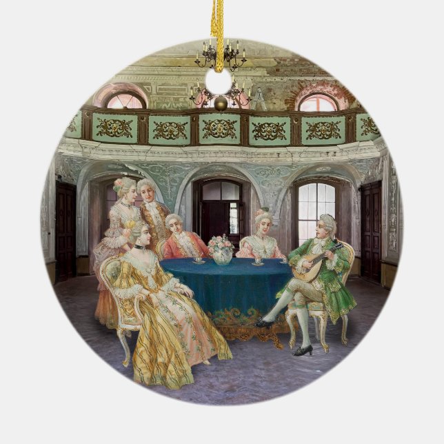 Tea Party Ceramic Ornament (Back)