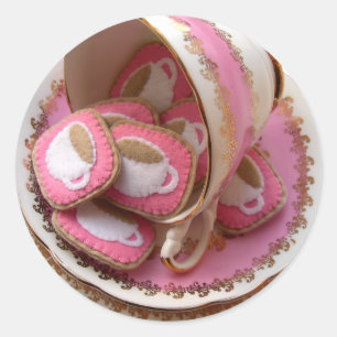 Tea Party! Classic Round Sticker