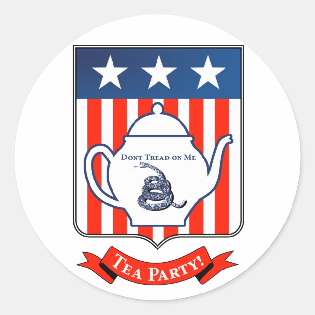 Tea Party! Classic Round Sticker (Front)