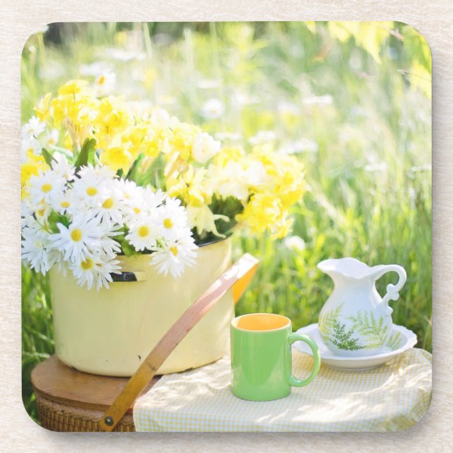 Tea Party & Daisies Coasters (Set of 6) (Front)