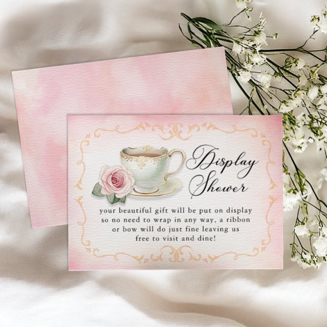 Tea Party Display Shower Card – Love is Brewing (Bridal Display Shower Card)