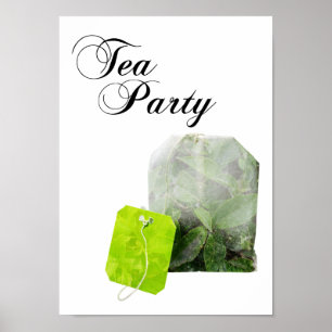 tea party double exposure poster
