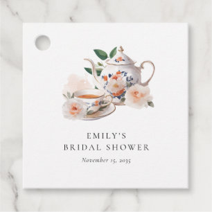 Tea Party Elegant Bridal Shower Favour Tags