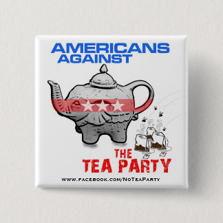TEA PARTY ELEPHANT GETS BAGGED! 15 CM SQUARE BADGE