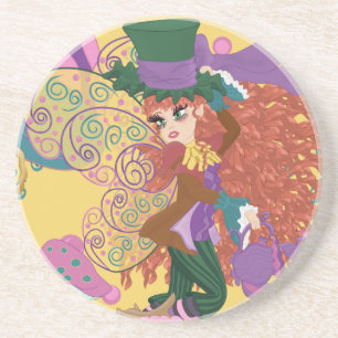 Tea Party Fairy, Vintage Watch, and Mushrooms Coaster