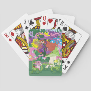 Tea Party Fairy, Vintage Watch, and Mushrooms Playing Cards