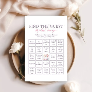 Tea Party Find The Guest Bridal Shower Bingo Game