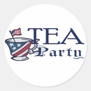 Tea Party Flag Political Parody Classic Round Sticker