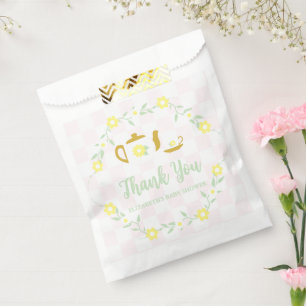 Tea Party Floral Baby Shower Favour Bag