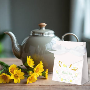 Tea Party Floral Baby Shower Favour Box
