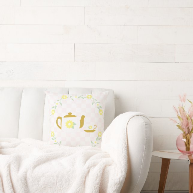 Tea Party Floral Cushion (Couch)