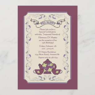 Tea Party Frame Invitation