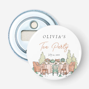 Tea party girls birthday cute bottle opener