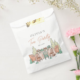 Tea party girls birthday cute  favour bag