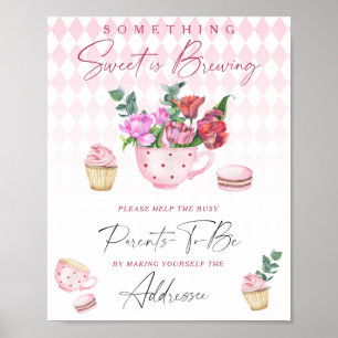Tea party - Help the Busy Parents-to-Be Addressee Poster