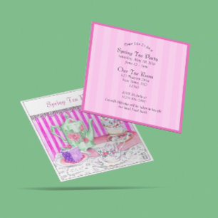 Tea Party Illustration Invitation