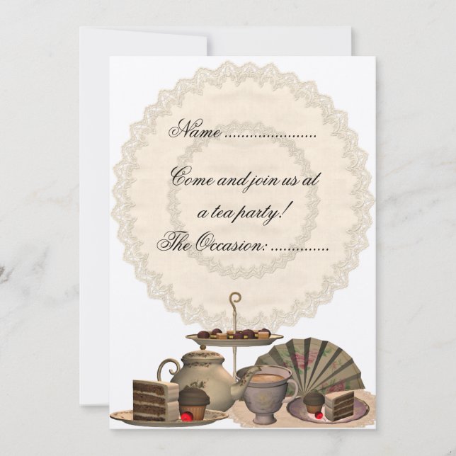 Tea Party - Invitation (Front)