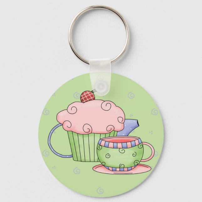 Tea Party Key Ring (Front)