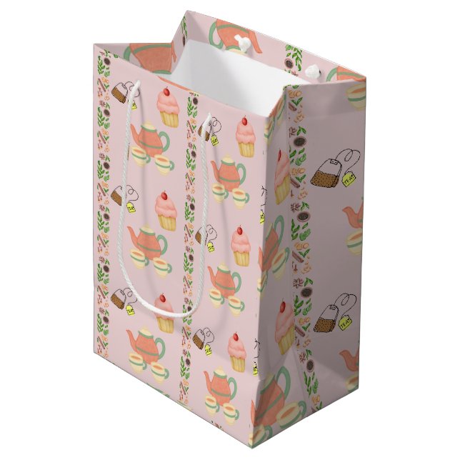 Tea Party Medium Gift Bag (Front Angled)