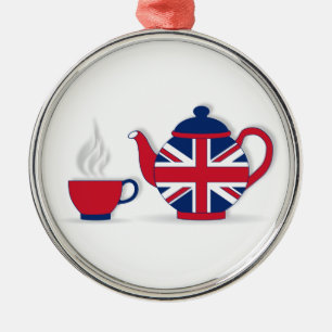 Tea Party Metal Ornament