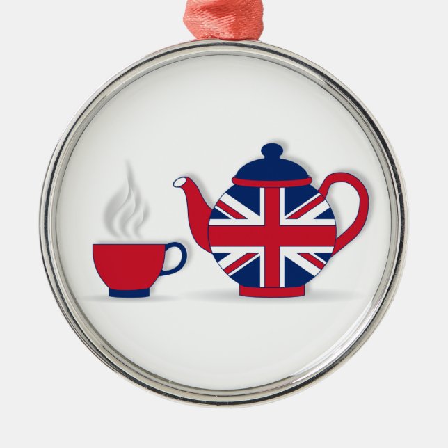 Tea Party Metal Ornament (Front)