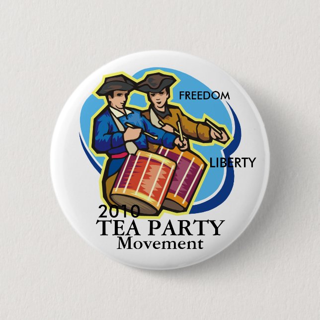 TEA PARTY MOVEMENT 6 CM ROUND BADGE (Front)