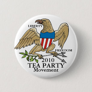 TEA PARTY MOVEMENT 6 CM ROUND BADGE