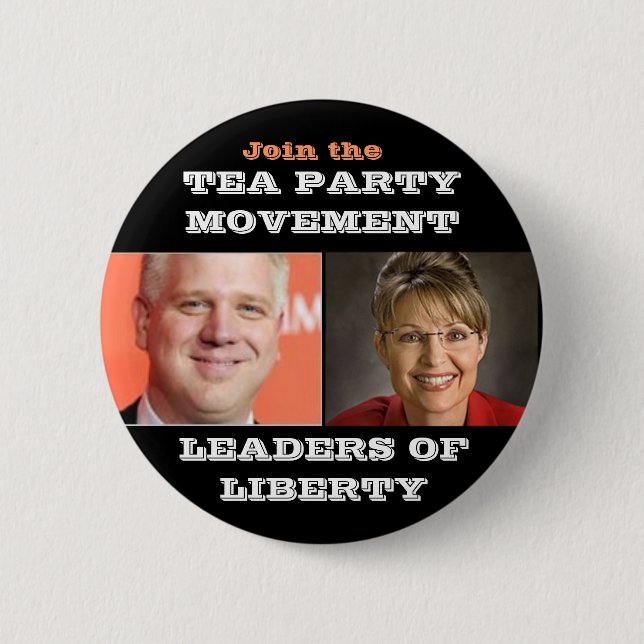 TEA PARTY MOVEMENT 6 CM ROUND BADGE (Front)