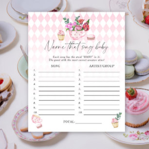 Tea party - Name that song baby shower game