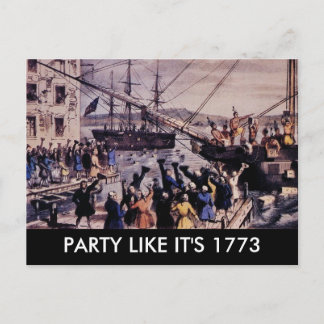 TEA PARTY Party like it's 1773 Invitation Postcard
