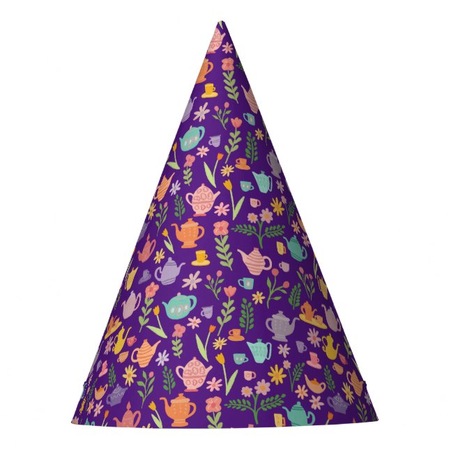 Tea Party Pattern Birthday celebration Hat (Front)