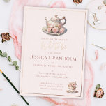 Tea Party Pink Rose Gold Bridal Shower<br><div class="desc">Announce your Tea Party Pink Rose Gold Bridal Shower in style with our exquisite Foil Invitation. Radiating elegance with delicate pink hues and shimmering rose gold accents, this invitation sets the perfect tone for a memorable celebration. Designed with attention to detail and printed on high-quality paper, it exudes sophistication and...</div>